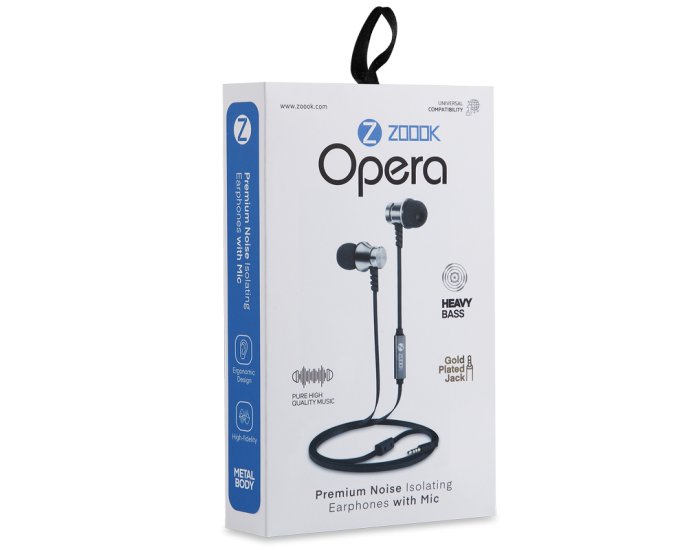 ZOOOK WIRED EARPHONE WITH MIC (OPERA)